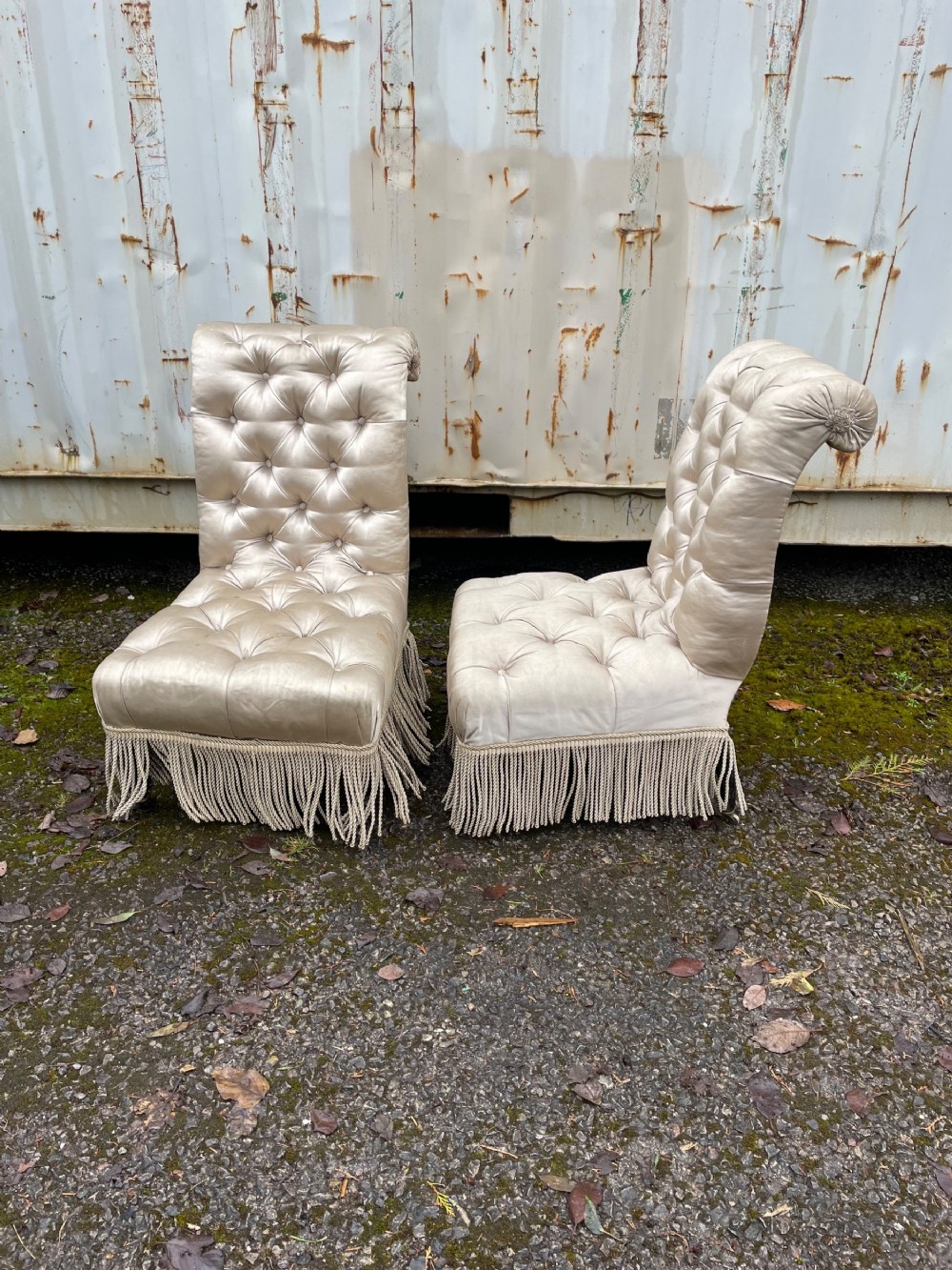 Pair of Napoleon iii Slipper Chairs 