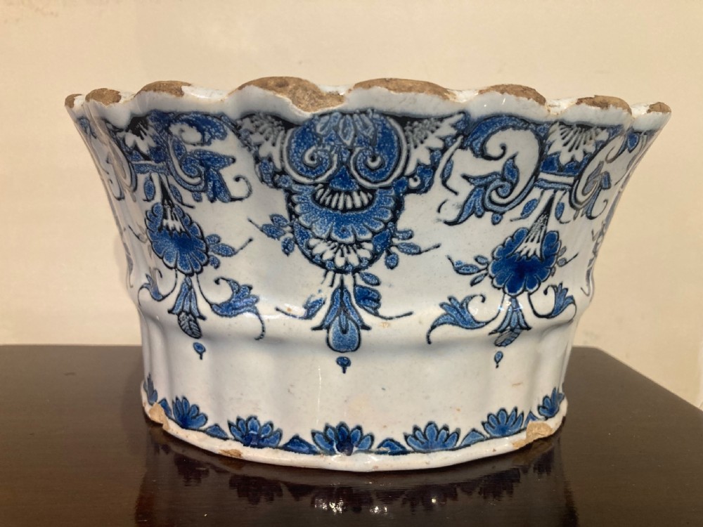 18th Century Delft Flower Brick