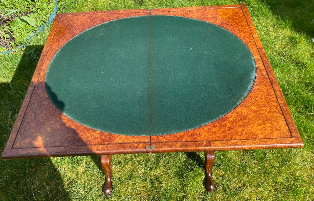 Amboyna and mahogany card table View II