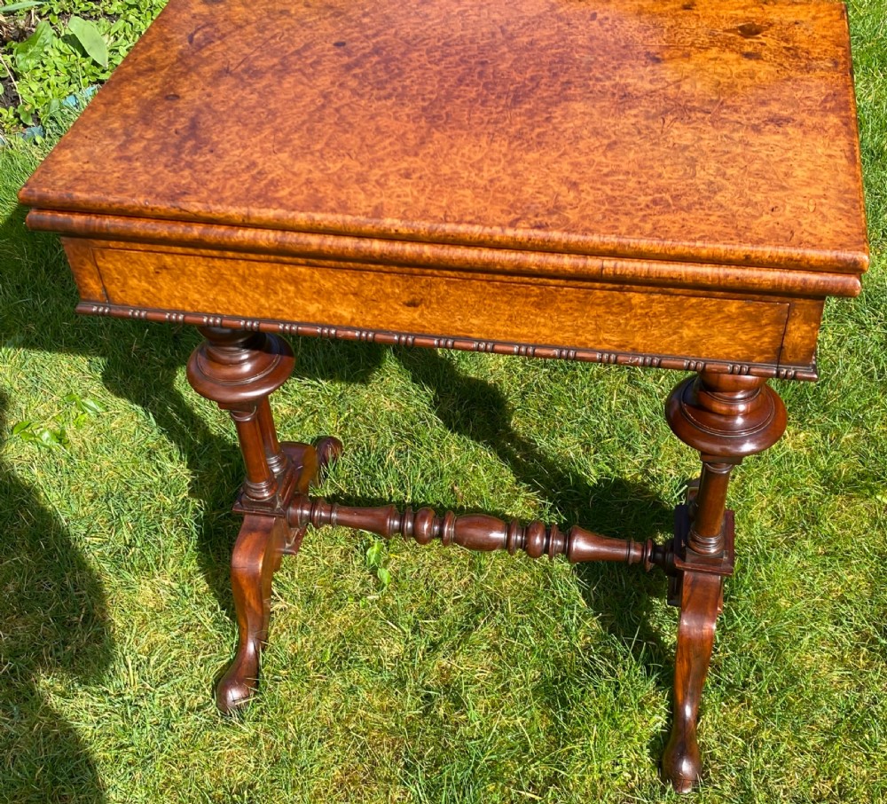 Amboyna and mahogany card table View V