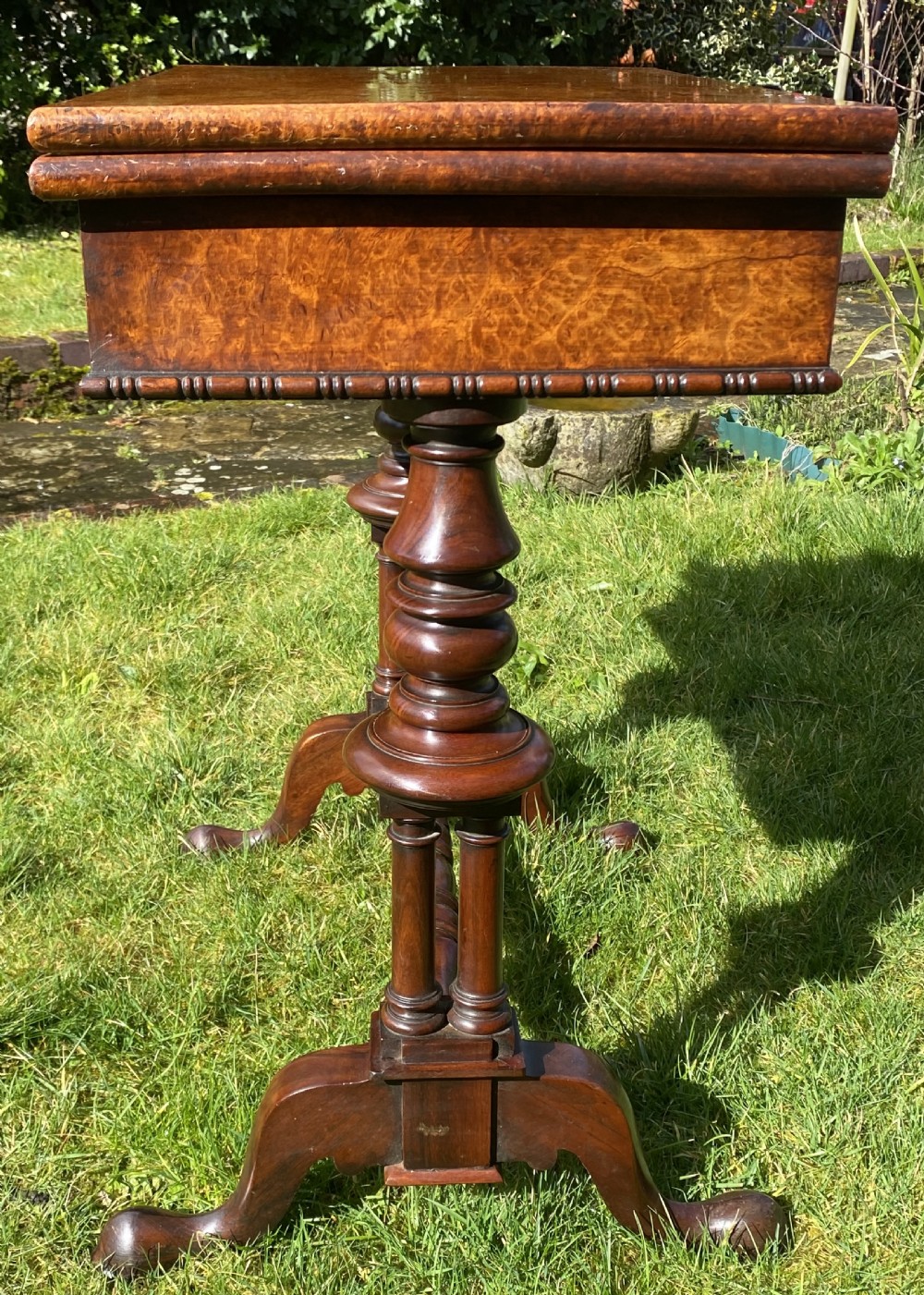 Amboyna and mahogany card table View VI
