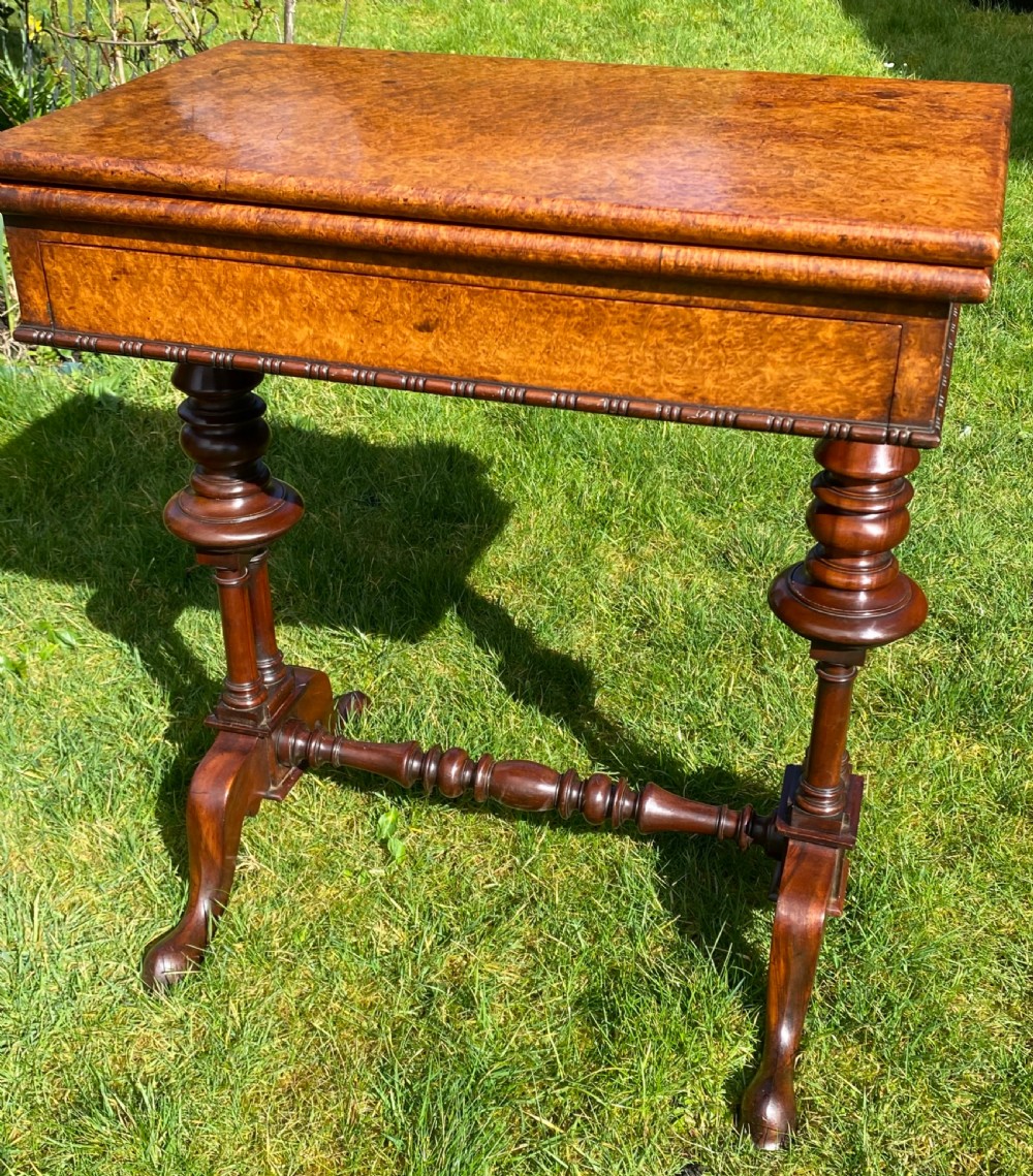 Amboyna and mahogany card table View VII