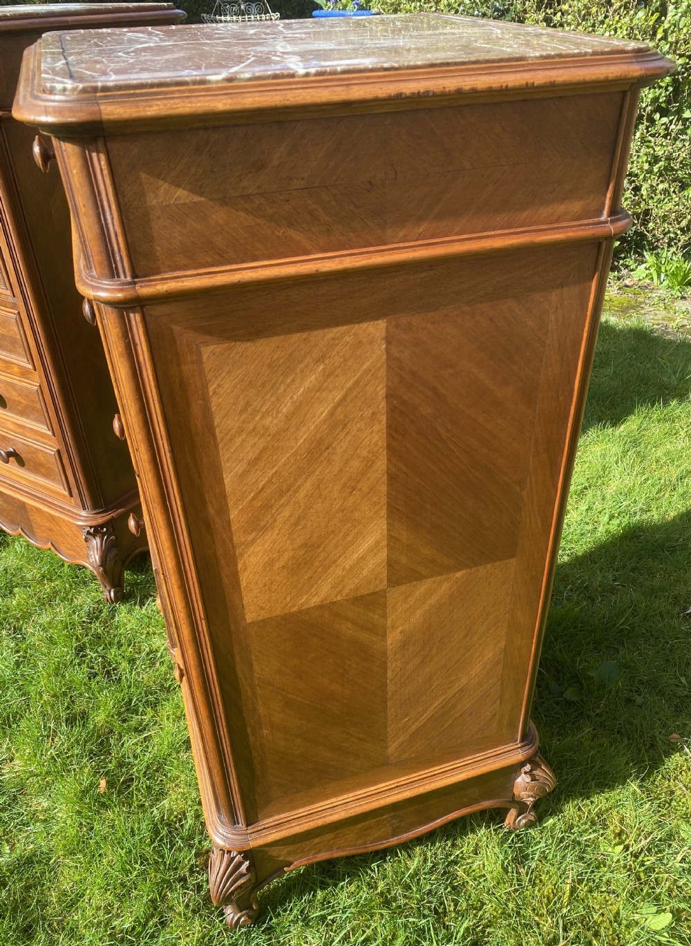 Pair of matched walnut bedside cupboards  View VII