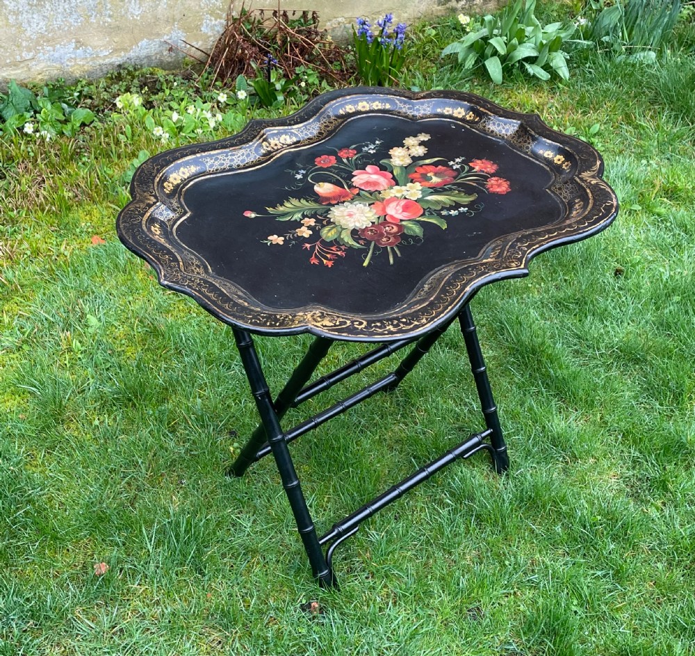 Victorian Papier Mache Tray Table  View III