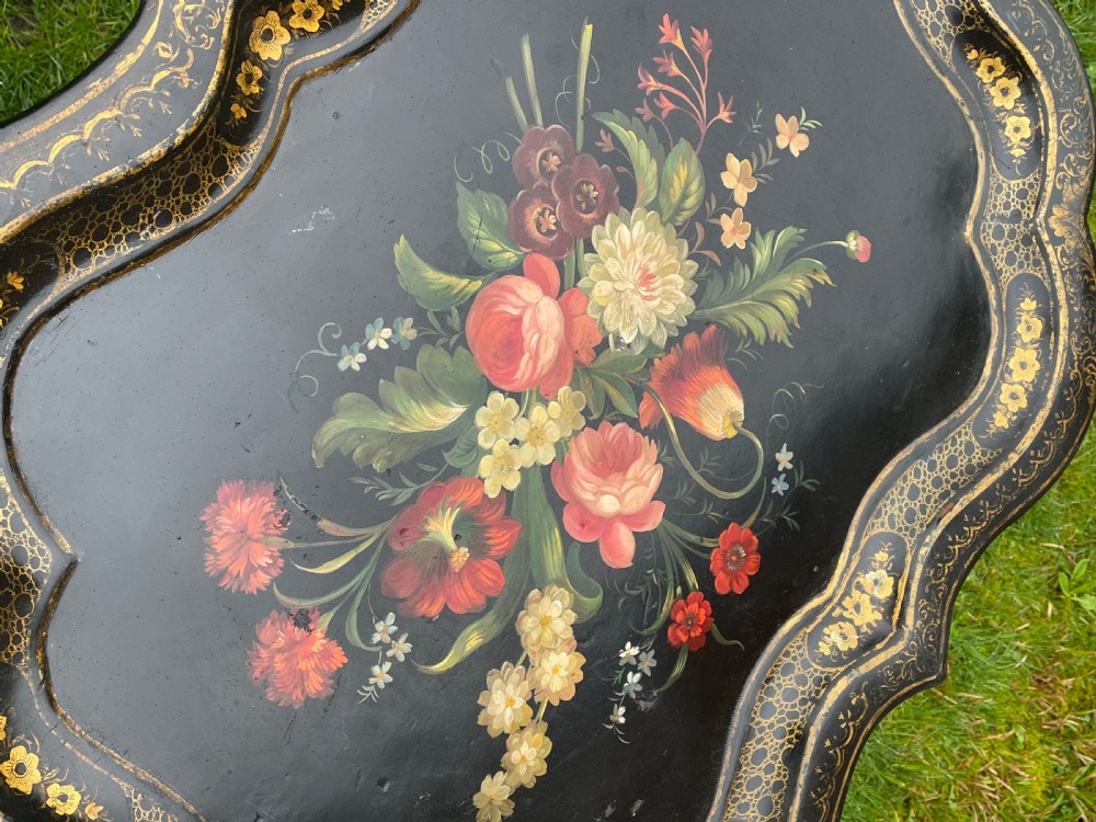 Victorian Papier Mache Tray Table  View V