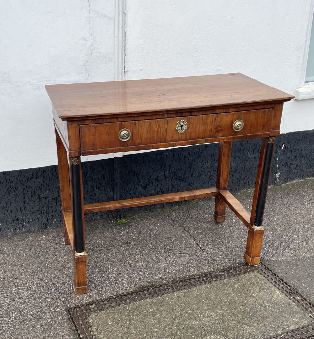 Italian walnut consul table  View II