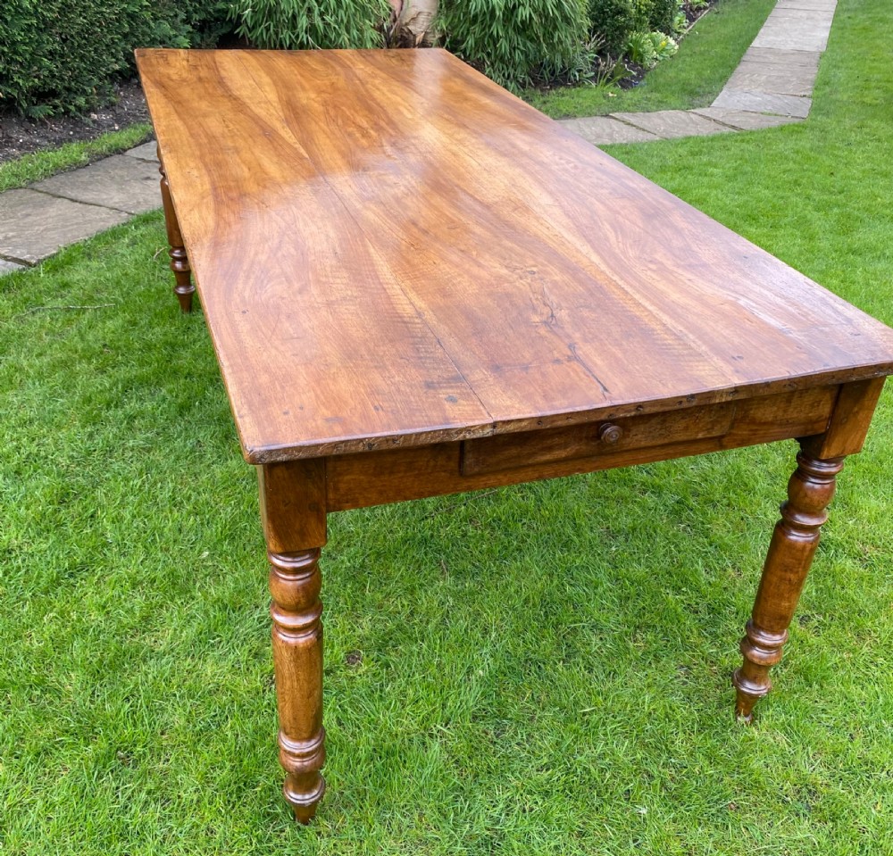 Walnut farmhouse table  View V