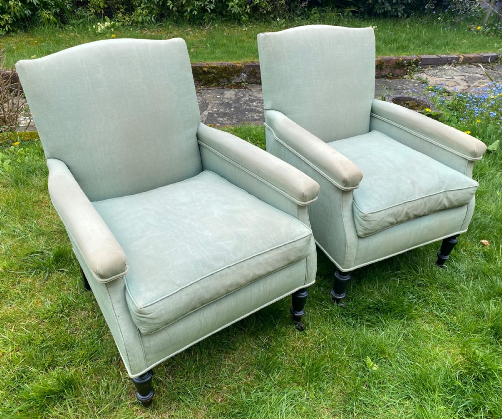 Pair of upholstered armchairs  View II
