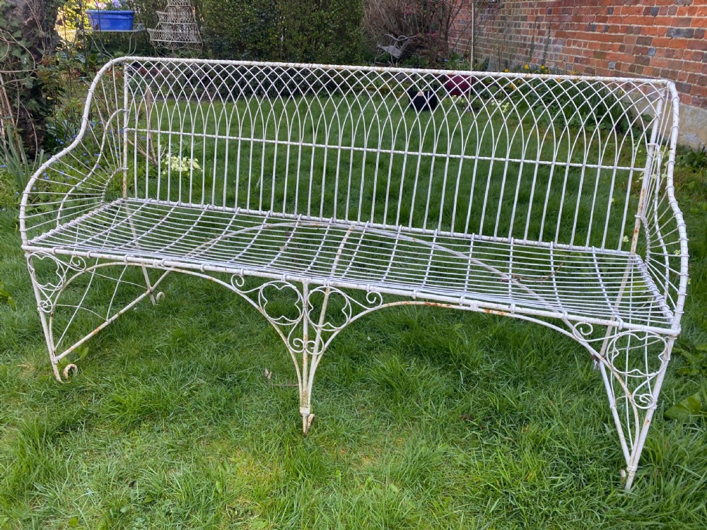 Wire work gothic style garden bench View III