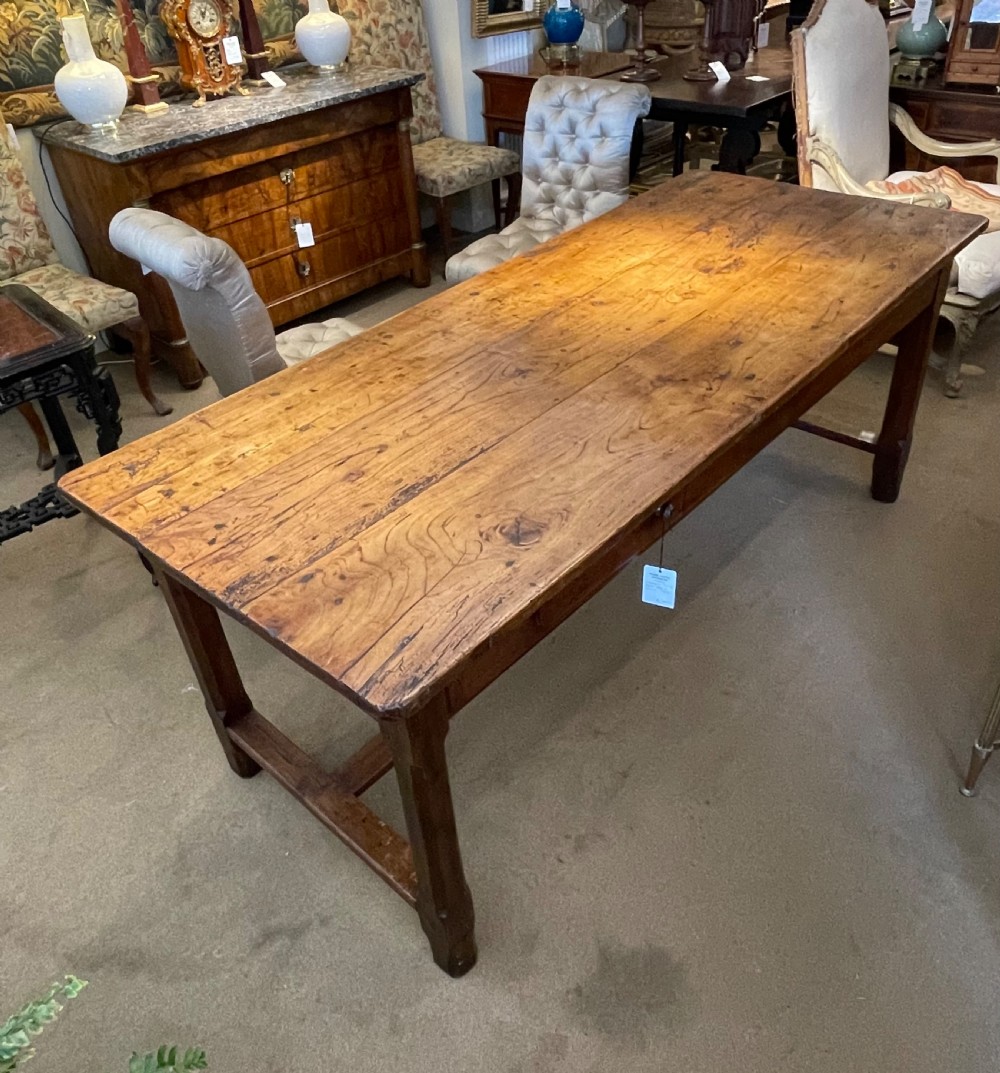 French Cherry Wood Farm Table 