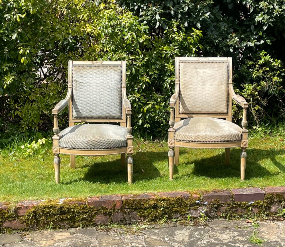 A Pair Of Directoire Style Armchairs 