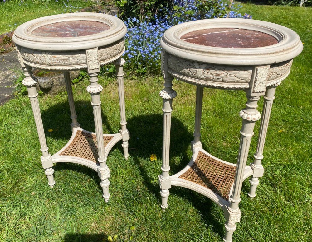 Pair of painted side tables or stands  View II