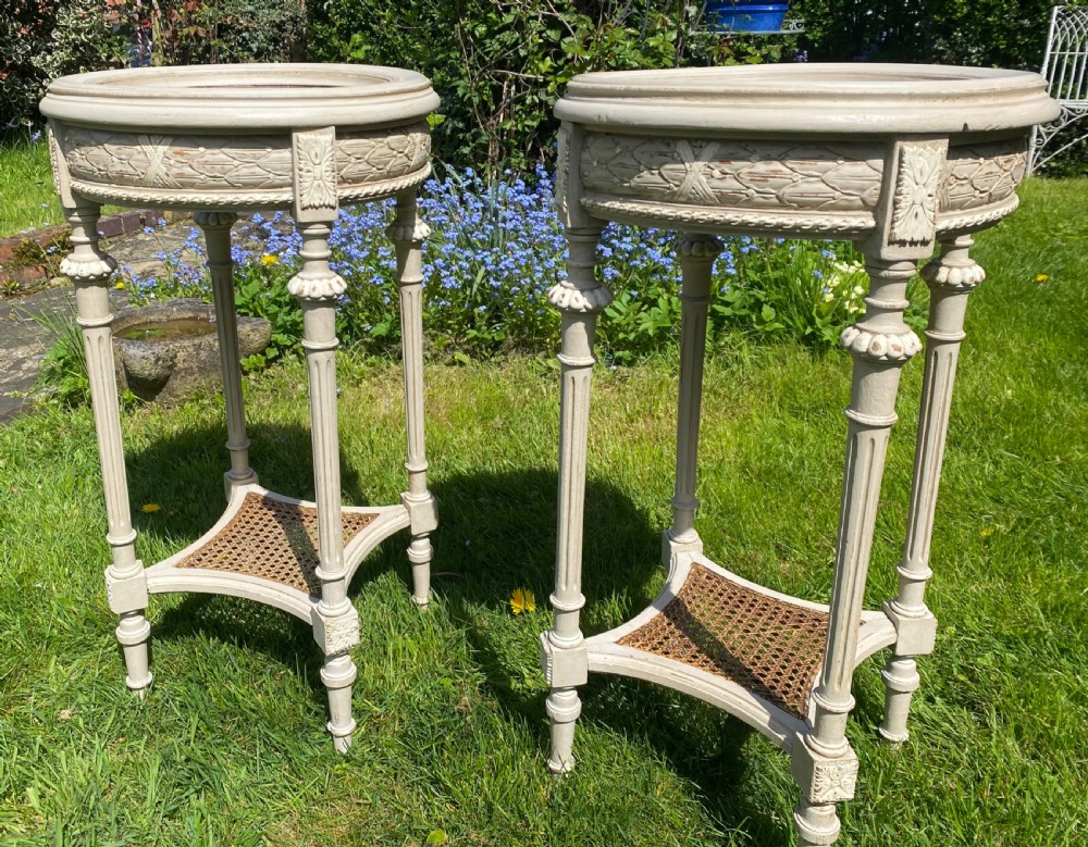 Pair of painted side tables or stands  View III