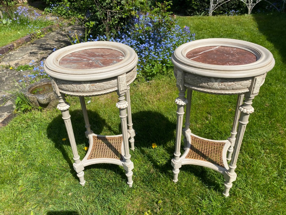 Pair of painted side tables or stands  View IV