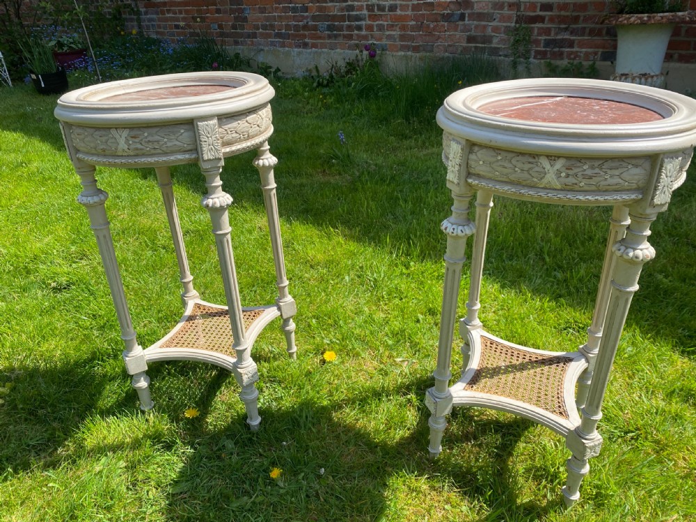Pair of painted side tables or stands  View VI
