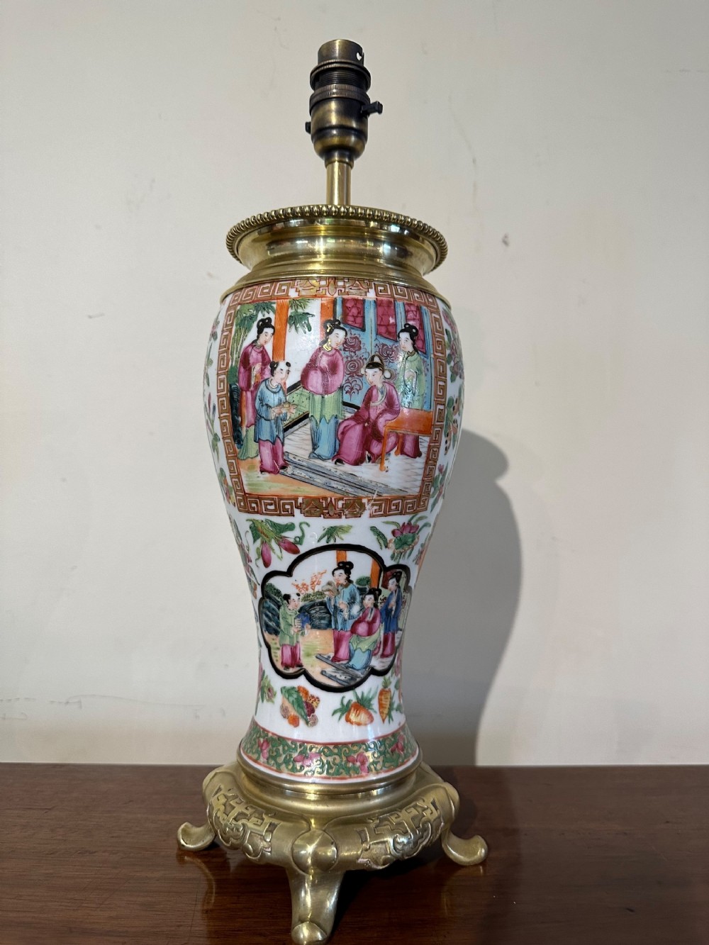 Cantonese Famille Rose Lamp