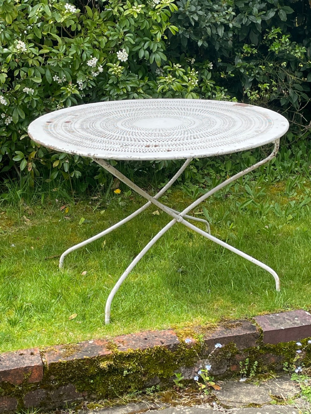 French Metal Folding Garden Table 