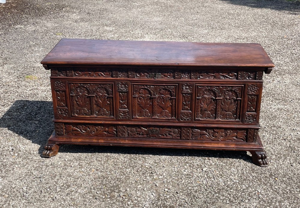 Italian Walnut Cassone Coffer  View II