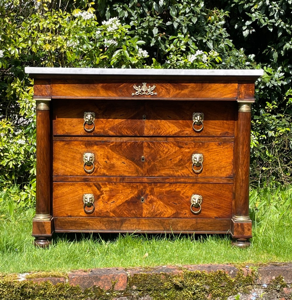 Walnut Empire Commode Chest  View III