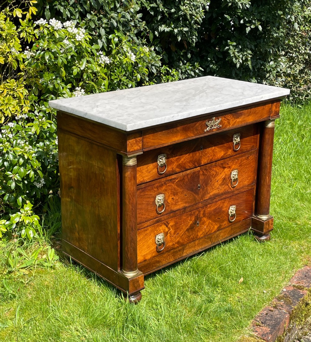 Walnut Empire Commode Chest  View IV