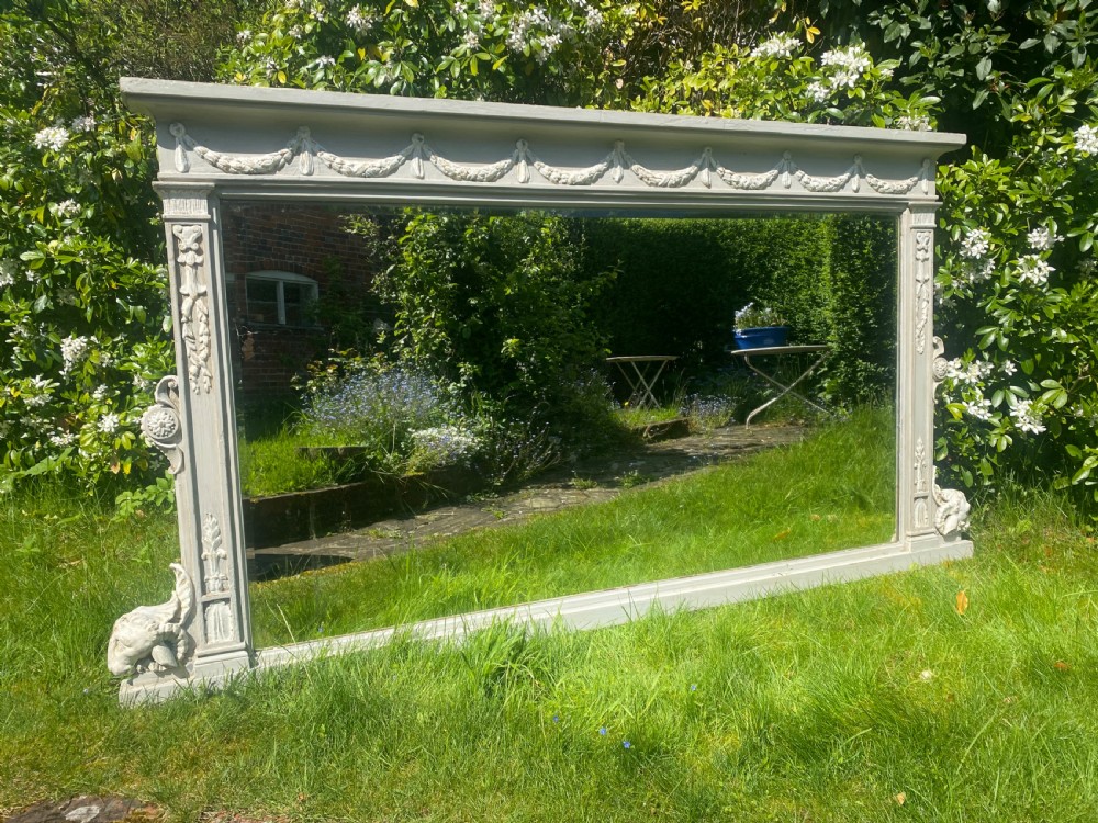 Large neo classical painted landscape mirror  View II