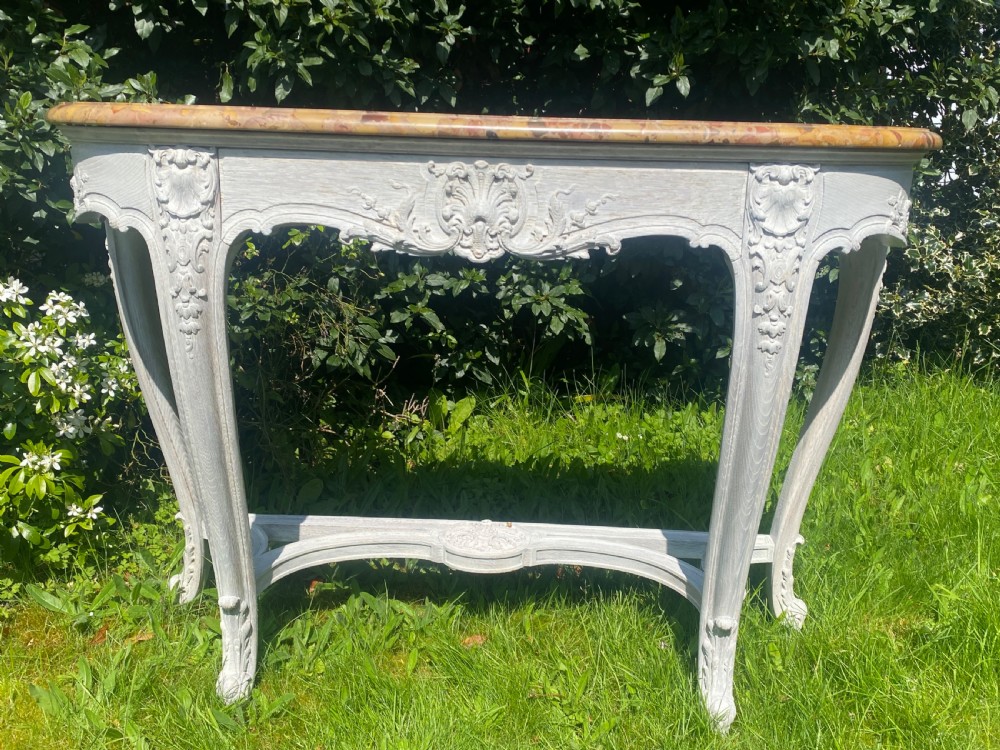 French limed oak console table  View V