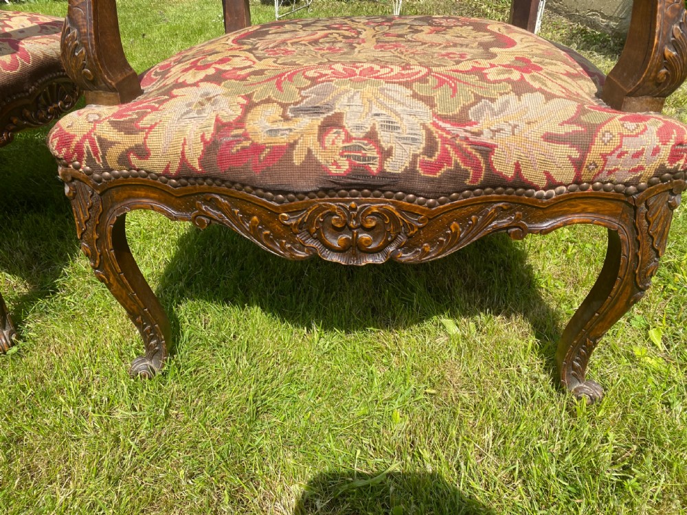 Pair of large carved armchairs  View V