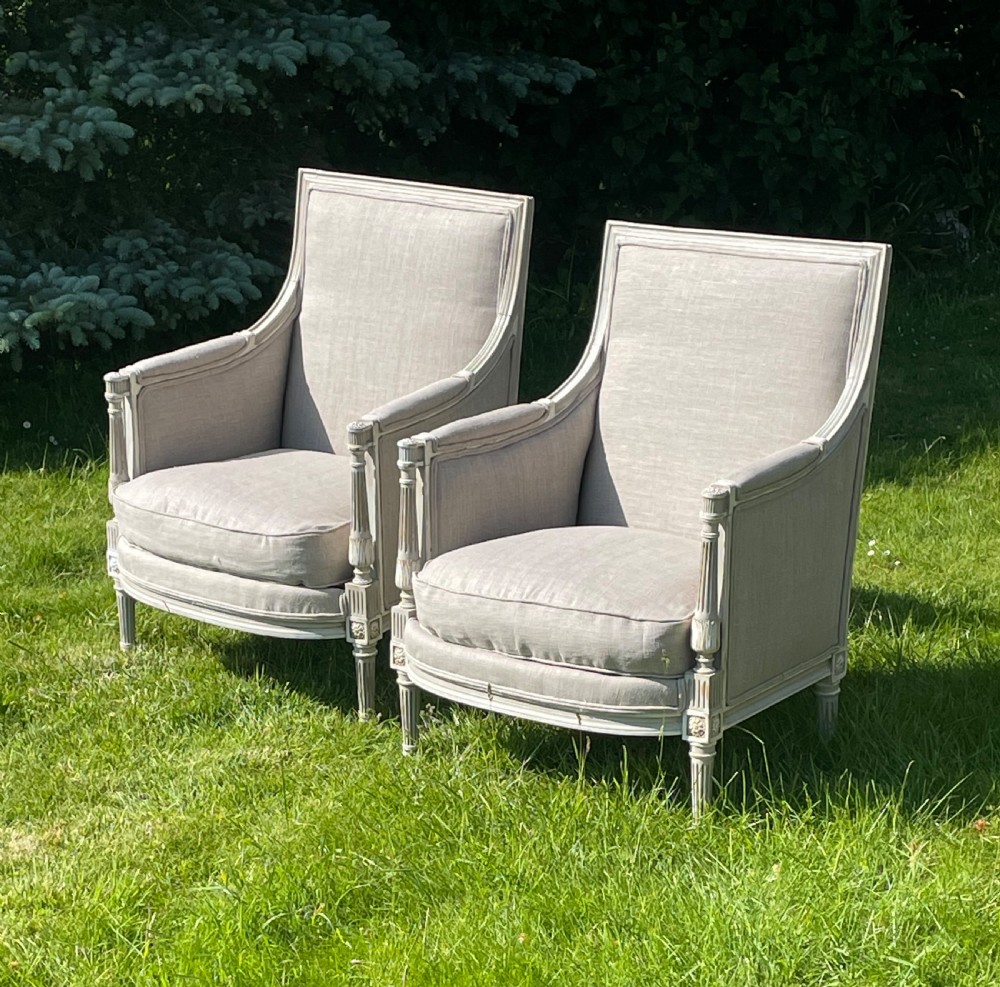 Pair Of Louis XVI Style Armchairs 