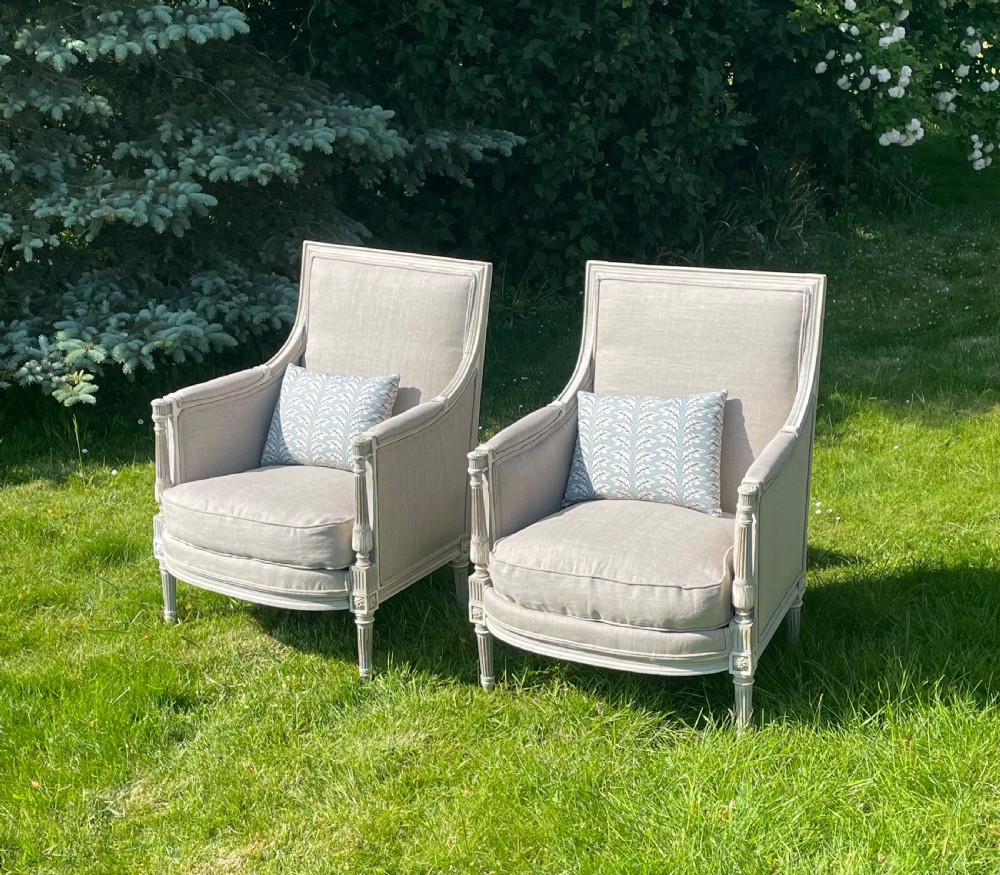 Pair Of Louis XVI Style Armchairs  View VII