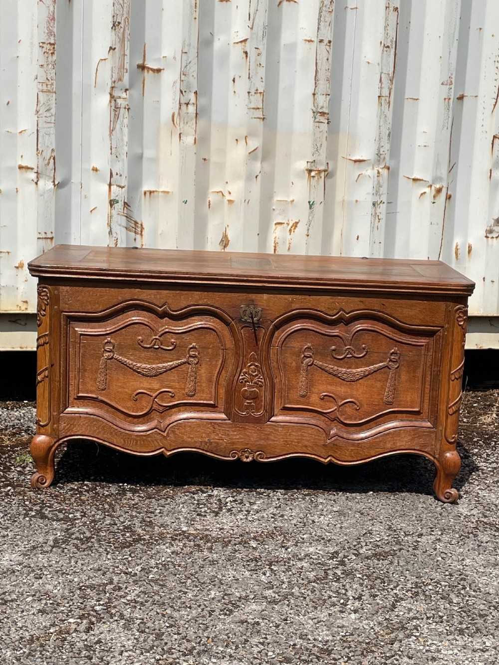 Period Carved Oak Coffer  View II