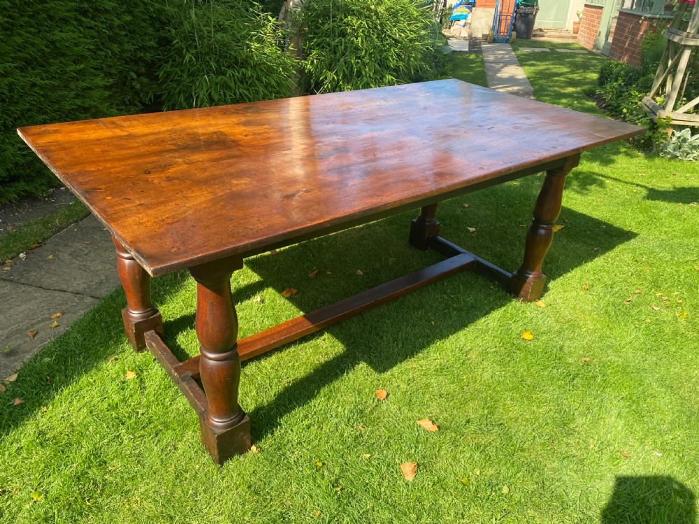 French farmhouse table in walnut  View II