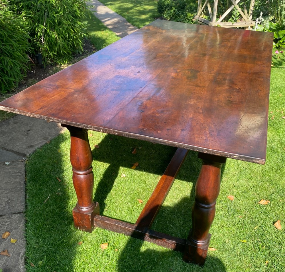 French farmhouse table in walnut  View III