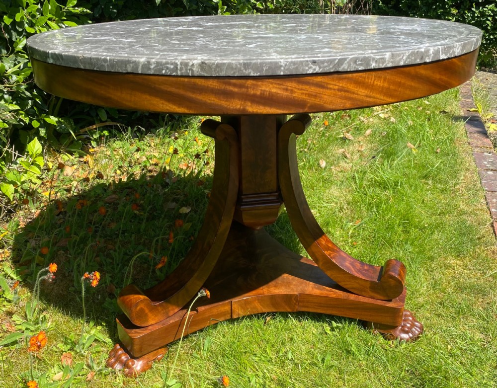 French Gueridon or centre table in flame mahogany 