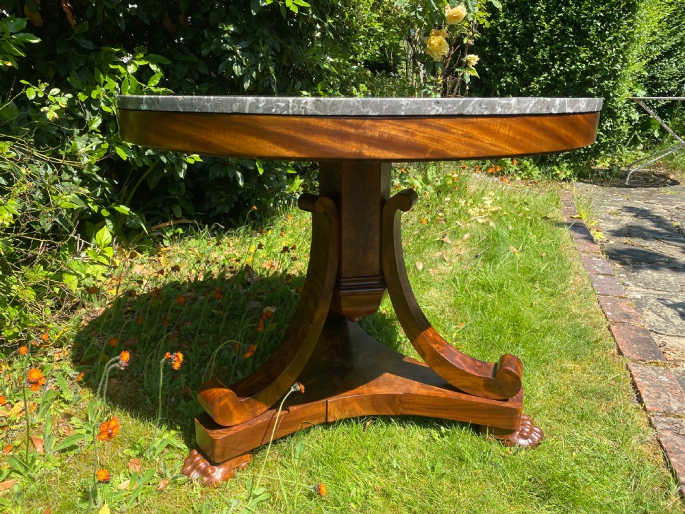 French Gueridon or centre table in flame mahogany  View II