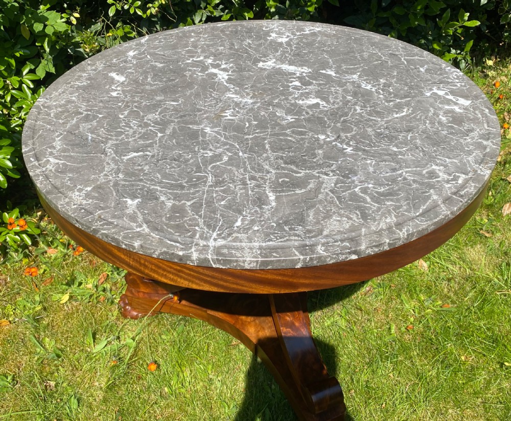 French Gueridon or centre table in flame mahogany  View III