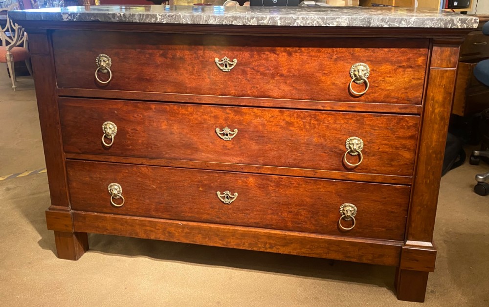 French Empire commode in plum pudding mahogany 