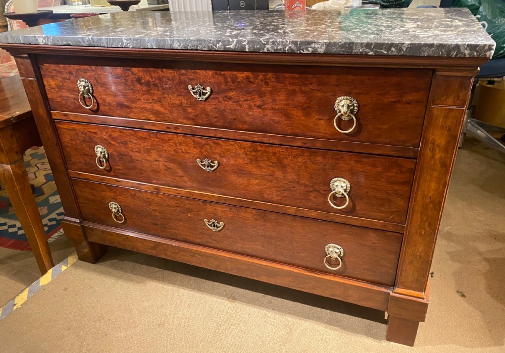 French Empire commode in plum pudding mahogany  View III