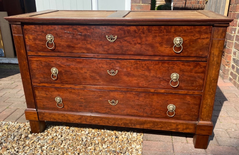 French Empire commode in plum pudding mahogany  View IV