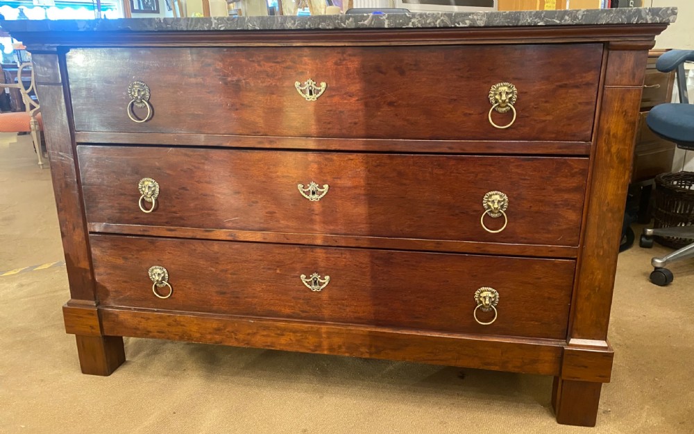 French Empire commode in plum pudding mahogany  View VI