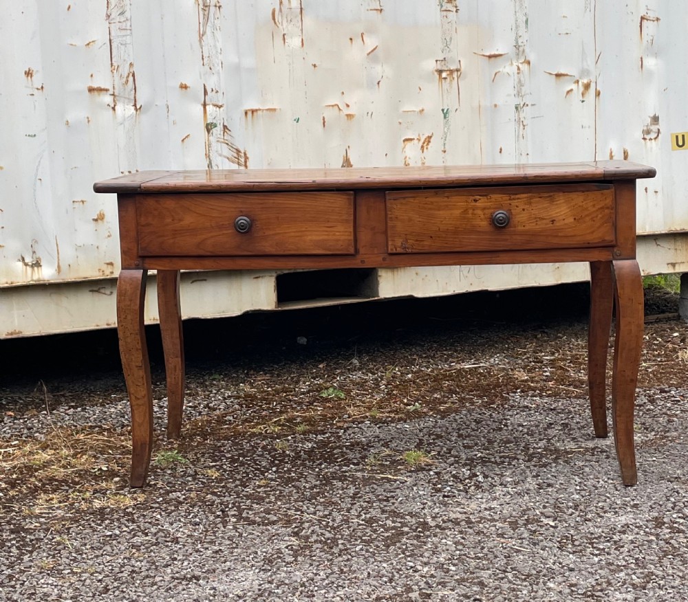 French Cherry Wood Serving , Hall or Sofa Table  View III