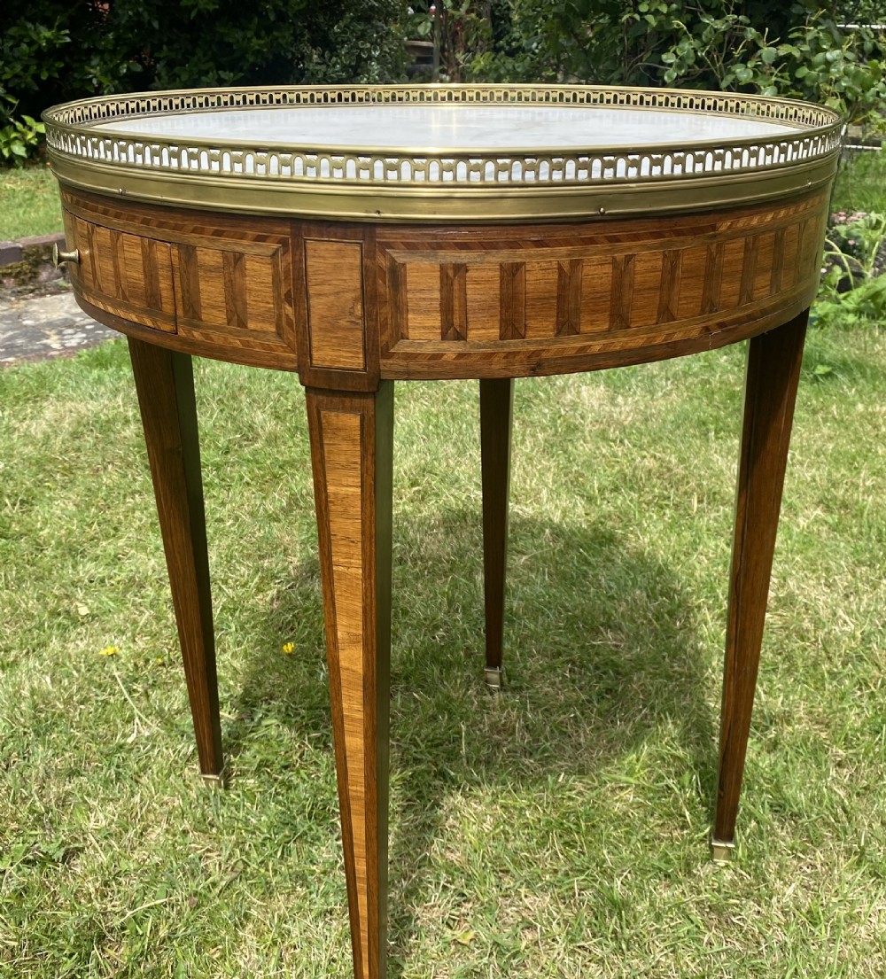 18th Century Parquetry Bouillotte Table View VI