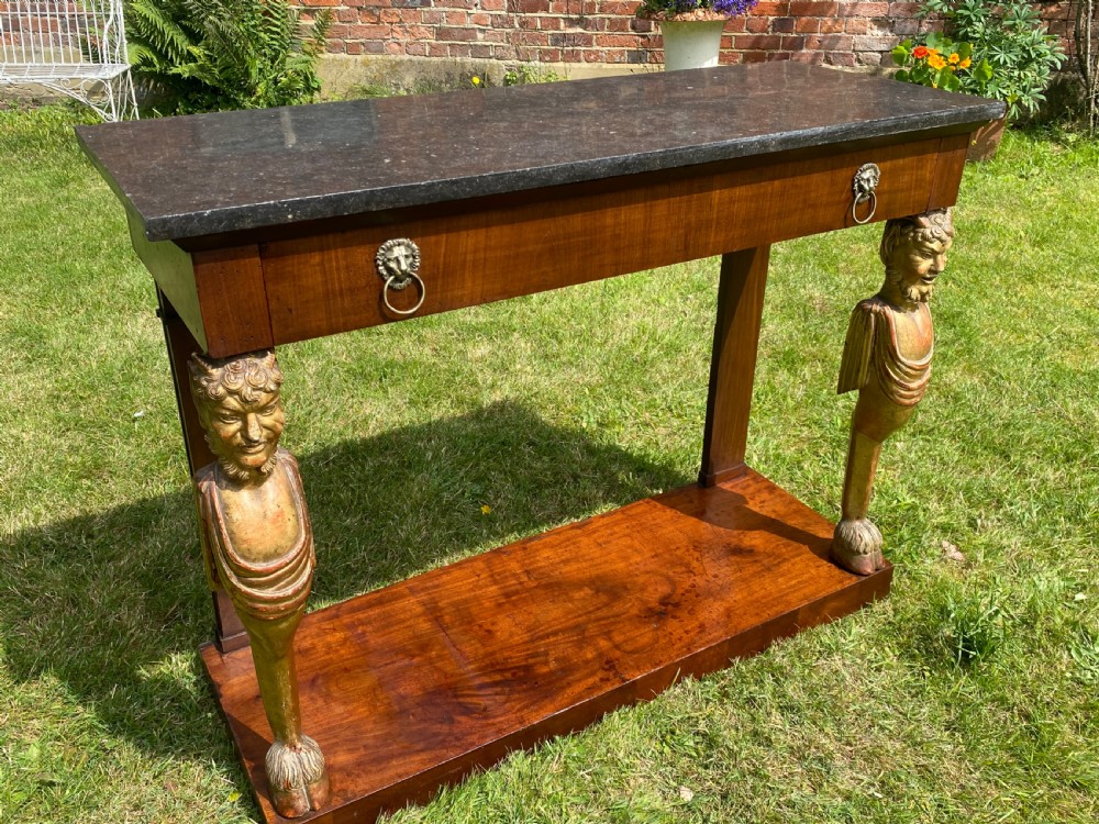 French Empire console table with satyrs  View VI