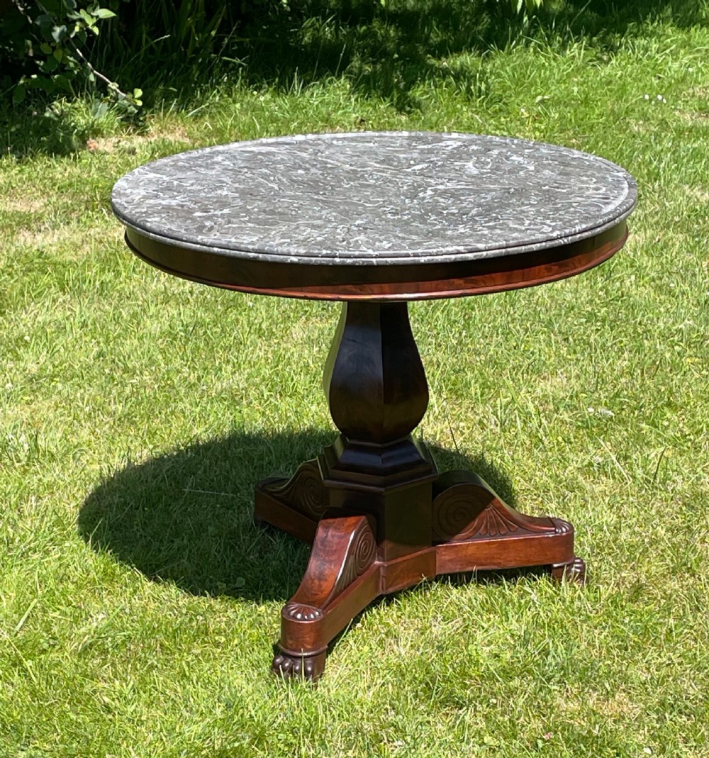 French flame mahogany gueridon  View II