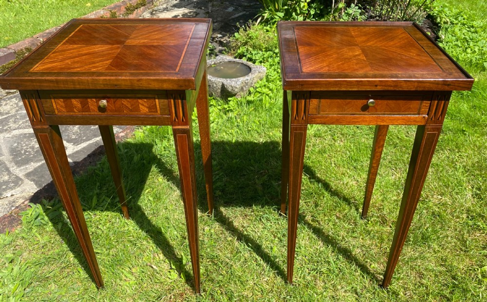 Pair of parquetry stands View II