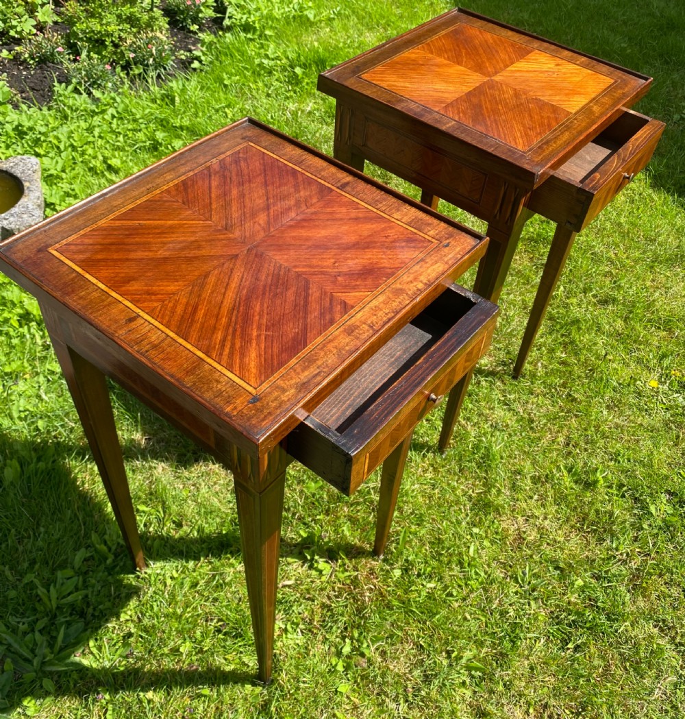Pair of parquetry stands View III