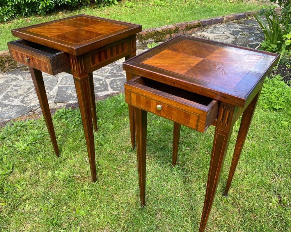 Pair of parquetry stands View V