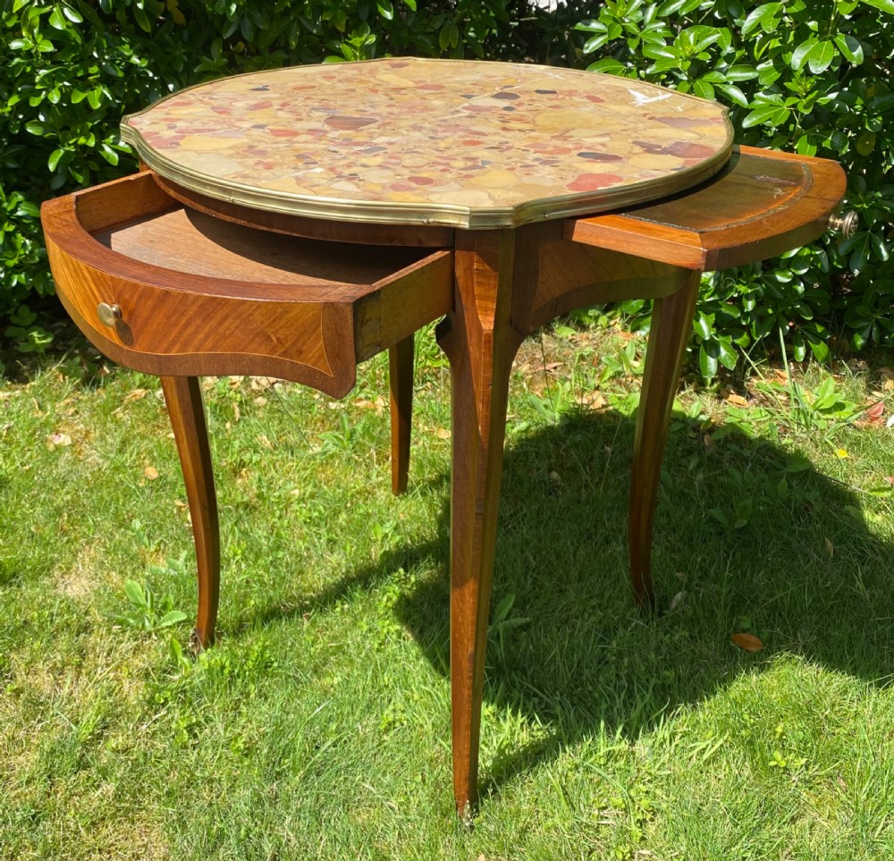 French occasional table with marble top View II