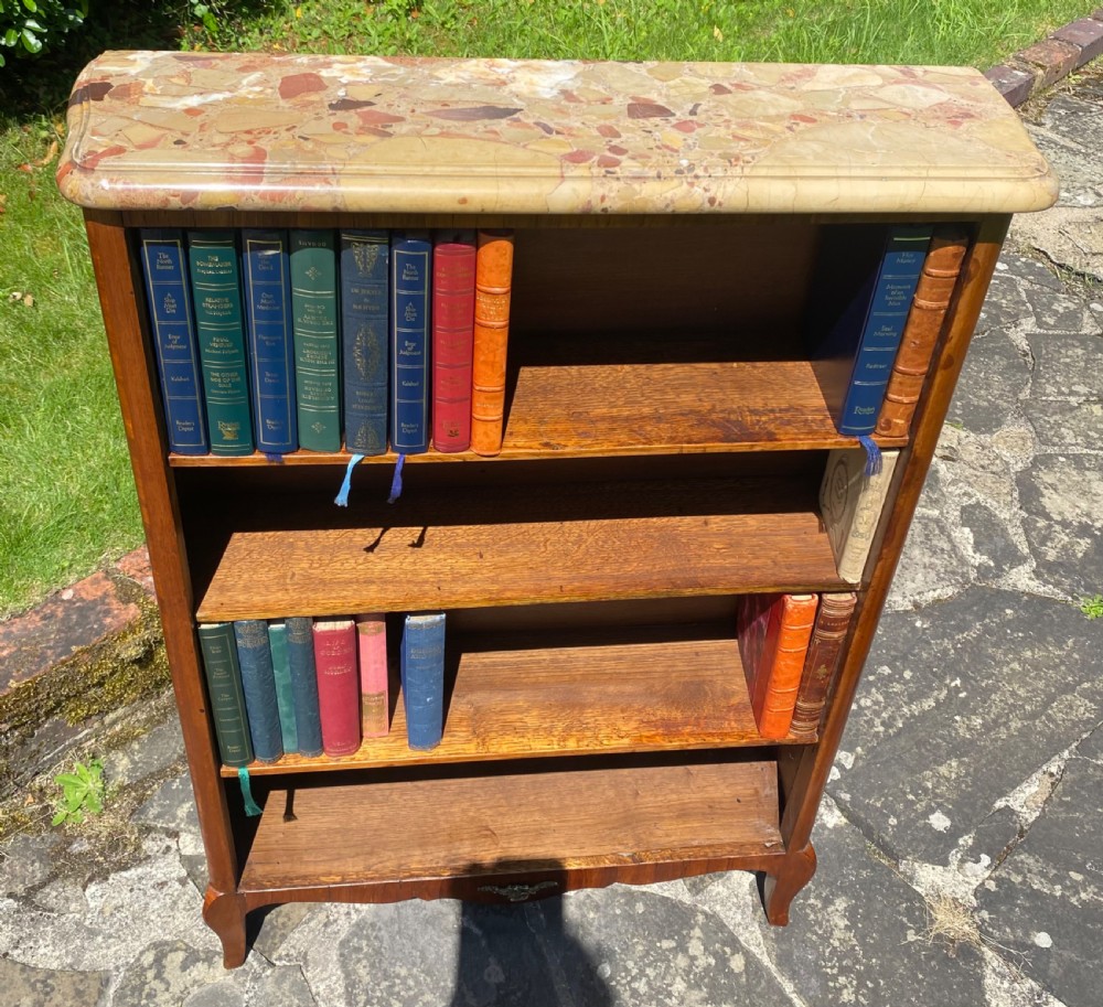 Small marble topped bookcase  View II