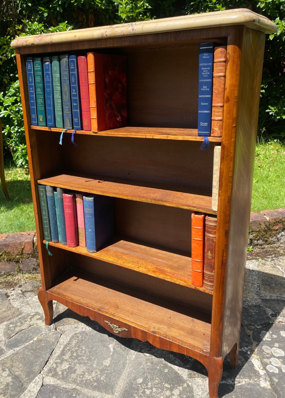 Small marble topped bookcase  View V