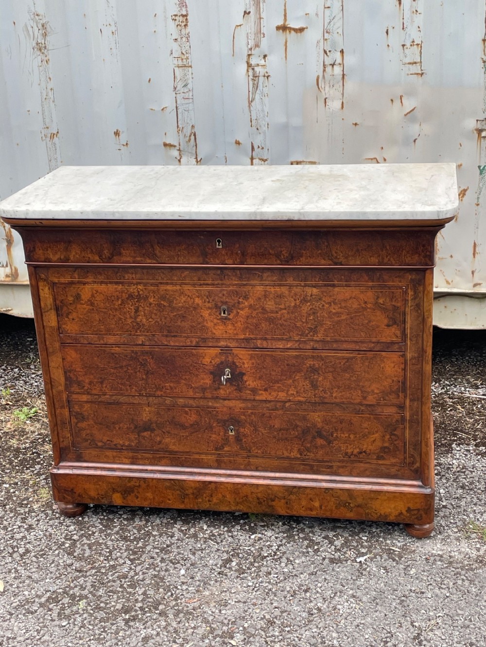 Walnut Louis Philippe Commode Chest 